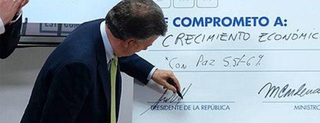 Santos se comprometió a que tasa de crecimiento en 2018 será de 4,5%