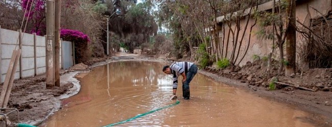 Sernageomin advierte de peligro de aluviones por lluvias en 10 regiones