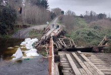 Anuncian acciones tras colapso de puente en Río Negro por camión que infringía la norma