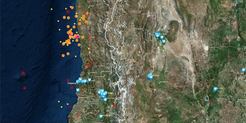 Aplicación web permite visualizar mapa de sismos en Chile en tiempo real