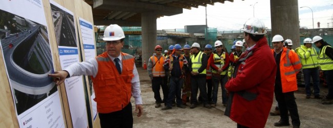 Construcción de Enlace General Velásquez en Renca completa avance de 61%