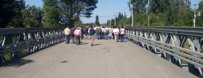 Inauguran puente mecano que busca mejorar conectividad para sector Pedregal en Los Ángeles