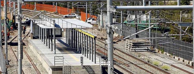 Siete de las 10 estaciones del nuevo servicio de tren a Nos ya están terminadas
