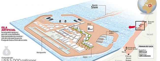 La propuesta israelí para construir un puerto frente a costa de Gaza