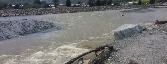 Crecida del río Blanco en Chaitén no provocó daños en las obras de construcción del enrocado