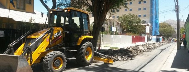 Ya comenzaron los trabajos en calle Colipí de Copiapó