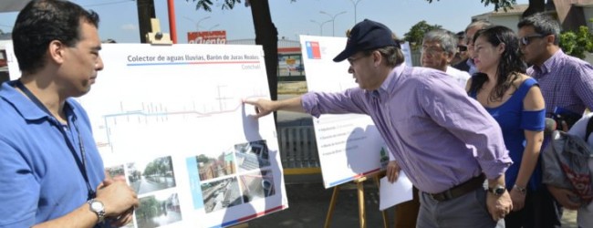 MOP anuncia construcción de tercera etapa de colectores de aguas lluvias en Conchalí