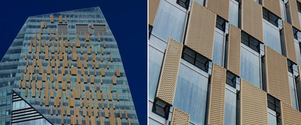 Un obelisco de cristal con tecnología de construcción sostenible y referencias culturales