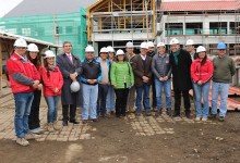 Autoridades regionales y comunales visitaron construcción del Liceo C-14 de Lonquimay