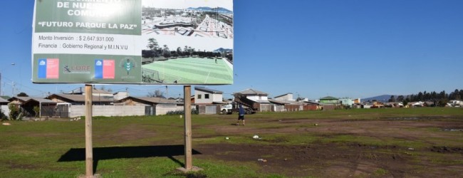 Entregan terreno para el inicio de la construcción del nuevo parque La Paz de Santa Cruz