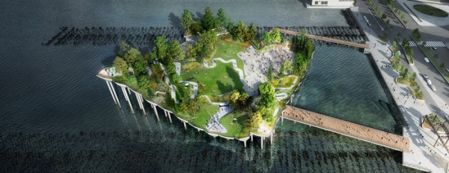 Descartan la construcción de Pier 55, el parque flotante de Heatherwick en Nueva York