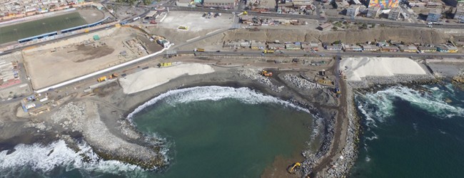 Nueva playa artificial El Salitre de Tocopilla presenta un 70% de avance