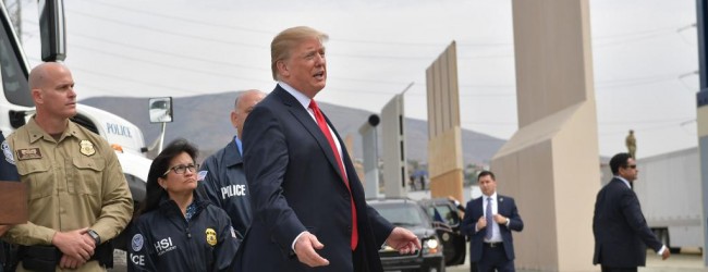 Donald Trump visita frontera para revisar prototipos de la construcción del muro