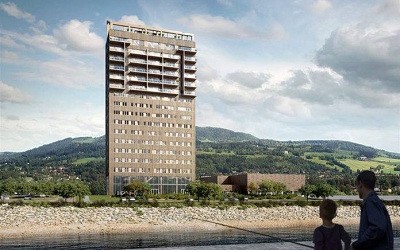 La torre de madera más alta del mundo se construye en Noruega