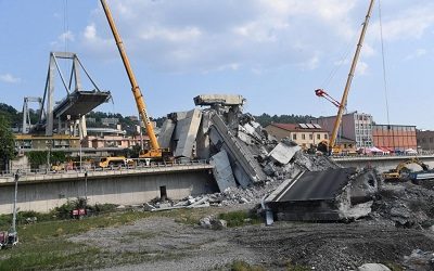 Reconstrucción de puente de Génova podría estar lista para la Navidad de 2019
