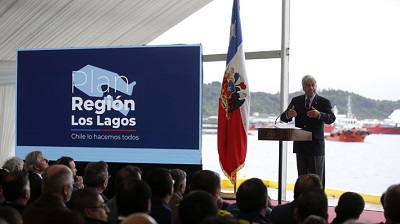 Presidente Piñera presenta plan de inversión por US$6.000 millones en ocho años en región de Los Lagos