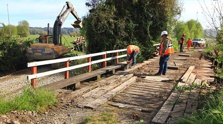 Ejecutan reconstrucción de puente en sector Trumao de San Pablo con inversión de $120 millones