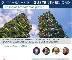 Webinar: Financiamiento para incentivar el desarrollo sostenible en construcción