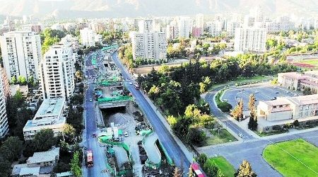 Obras de la futura autopista Américo Vespucio Oriente I completan un 50% de avance