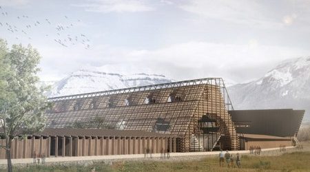 Proyecto para la Biblioteca de la Universidad de Aysén propone un sistema constructivo en madera visible desde el exterior