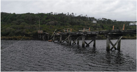 Anuncian construcción de puente en Huentemó tras difusión de video de paciente covid-19 en balsa