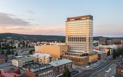 Centro Cultural y Hotel Sueco destaca como uno de los más altos del mundo construido en madera