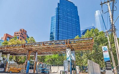 Desmantelan emblemática Copec para futura Estación Isidora Goyenechea del Metro