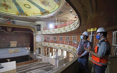 Un 15% de avance tienen los trabajos de restauración del emblemático Teatro Municipal de Iquique