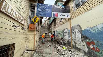 Cartagena: inician trabajos de mejoramiento de fachadas y escalera Caupolicán