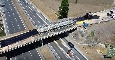 MOP habilitó puente mecano en enlace El Olivo para vehículos livianos