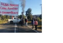 Comunidad mapuche bloquea ruta que une Cañete con Tirúa: exigen a las autoridades mejorar la calzada
