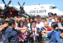Ministro García encabeza reapertura de pista del aeródromo María Dolores en Los Ángeles para operaciones de extinción de incendios forestales