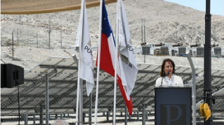 Inauguran la primera planta fotovoltaica construida sobre un tranque de relaves cerrado