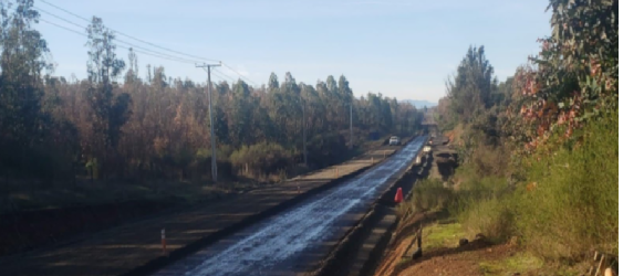 Obras de mejoramiento en ruta Mulchén – Negrete registran un 43% de avance