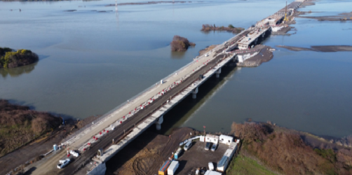 Casi un 50% de avance presentan obras del Puente Industrial sobre el río Bío Bío