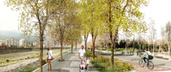 Vitacura inicia construcción de cicloparque Mapocho 42K: proyecto conecta parques de Santiago