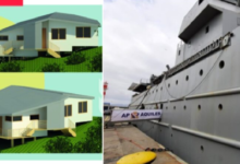 Buque de la Armada traslada 16 contenedores con materiales para construir viviendas en Juan Fernández