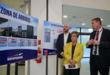 MOP y Aeropuerto de Santiago inauguran nueva zona de arribos nacionales en medio de la ampliación del Terminal 1