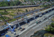 Obras del nuevo Puente Ferroviario sobre el río Bío Bío presentan un 30% de avance