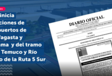 MOP inicia licitaciones de aeropuertos de Antofagasta y Atacama y del tramo entre Temuco y Río Bueno de la Ruta 5 Sur por 1.200 millones de dólares