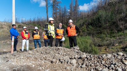 Subsecretario de Obras Públicas inspeccionó trabajos en Santa Juana y anunció soluciones para la Ruta de la Madera
