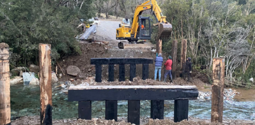Avanza construcción de tres puentes en Futaleufú: medida apunta a mejorar conectividad en la comuna