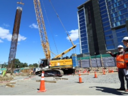 Concepción: finalizó hincado de pilotes en construcción de viaducto Chacabuco