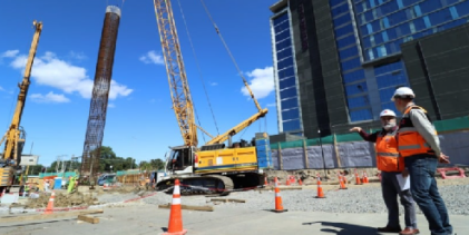 Concepción: finalizó hincado de pilotes en construcción de viaducto Chacabuco