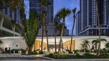 Apple inaugura su primera tienda en madera masiva