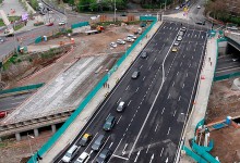 Puente Pérez Zujovic entra en funcionamiento por primera vez en hora punta