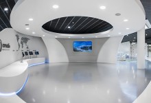 La nueva sede futurista del Grupo Irizar reviste su interior con material Dupont Corian
