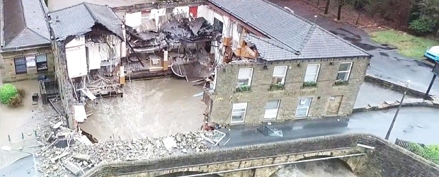 Histórica construcción de 200 años colapsa en Inglaterra