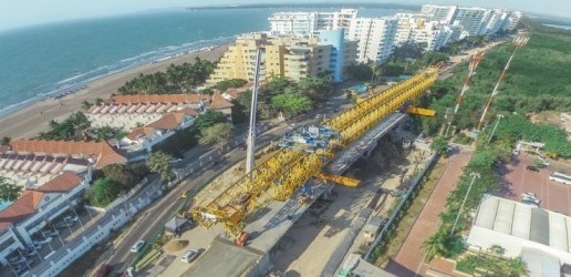 Avanza la construcción del viaducto de la Ciénaga de la Virgen