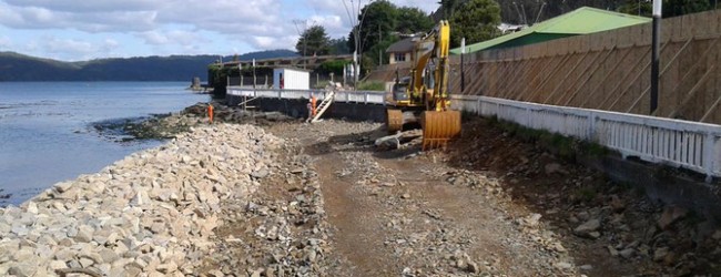 Avanzan las obras para recuperar el borde costero en el sector El Morro de Talcahuano